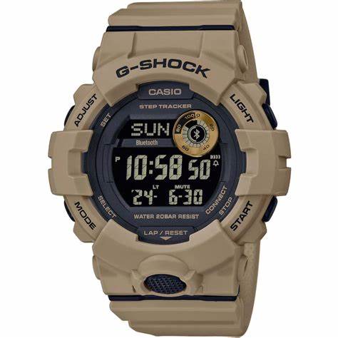 Reloj Deportivo Digital para Hombre Casio G-SHOCK GBD-800UC-5ER – Correa de Resina Beige, Bluetooth, Contador de Pasos