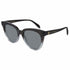 Alexander McQueen AM0159S-004 Occhiali da sole Cat-Eye da donna - Montatura in acetato grigio, lenti grigie