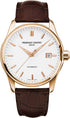 Frederique Constant FC-303V5B4 Men's Automatic Watch - Rose Gold-Plated Case, Brown Leather Strap