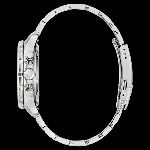 Bulova Marine Star 96B467 Men's Chronograph – 43mm Stainless Steel, Black Dial, Sapphire Crystal, 100M WR