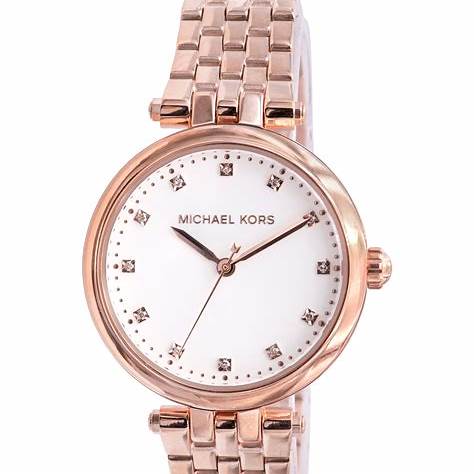 Michael Kors Darci MK4568 Orologio da donna - Tonalità oro rosa, inserti in diamanti