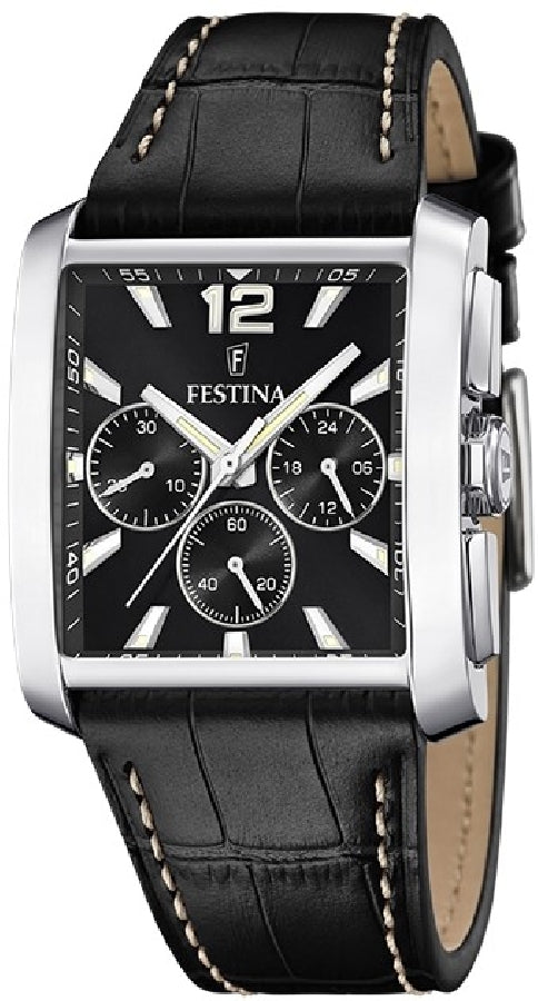 Festina F20636/4 Men’s Chronograph – Black Dial, Leather Strap 38mm