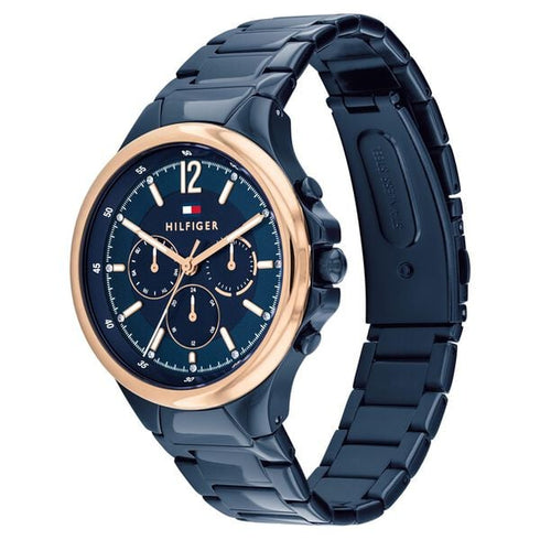 Tommy Hilfiger 1782601 Orologio da donna in acciaio - Quadrante blu, multifunzione