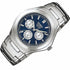 Casio MTP-1247D-2AVDF Herrenuhr - Blaues Zifferblatt, Edelstahlarmband