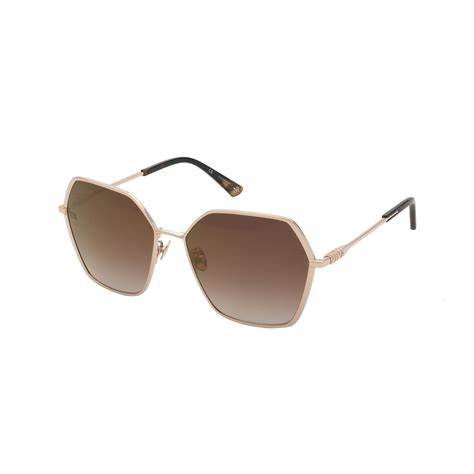 Nina Ricci SNR327-598FCG Women's Sunglasses – Polished Copper Gold Frame, Brown Gradient Lenses