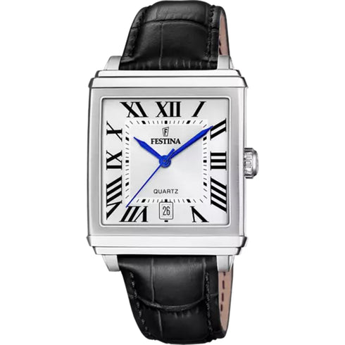 Festina F20681/1 Men’s “On the Square” Quartz Watch – Silver, 39 mm
