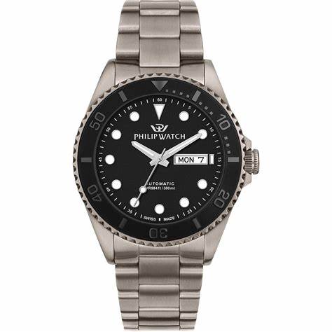 Philip Watch R8223597036 Orologio da uomo Caribe Titanium - 42 mm, quadrante nero, automatico