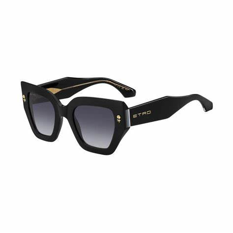 Occhiali da sole Etro 0075/S 807/9O 53 - Montatura a farfalla in acetato nero, lenti sfumate grigie