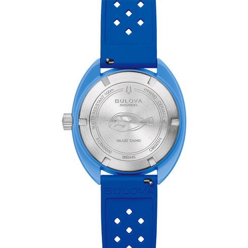 Bulova 98B445 Men's Snorkel Watch – Blue Hybrid Ceramic, Blue Dial, 100m WR