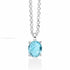 Miluna CLD4346 Collana da donna - Argento 925 con gemma di topazio blu