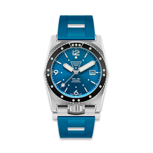 ZRC Grands Fonds 300 MN64 GF41118 - 41.5mm Stainless Steel, Blue Dial, Rubber Strap