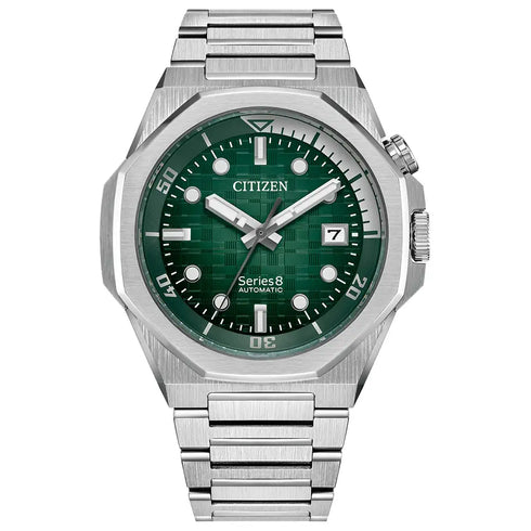 Citizen Serie 8 NB6060-58X Orologio automatico da uomo con quadrante verde, 200M WR, Cal. 9051