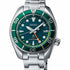 Seiko Prospex SFK003J1 Men's Solar GMT Diver's Watch - Green Dial, Stainless Steel Bracelet