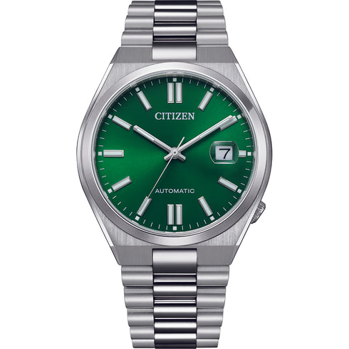 Citizen Tsuyosa NJ0150-81X Men's Watch - Green Dial, Stainless Steel Case and Band