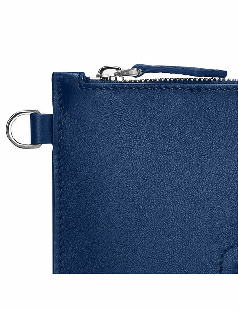 Montblanc Meisterstück Selection Soft Pouch 130063 - Pelle di vitello blu, manico da polso staccabile