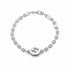 Gucci Interlocking G Sterling Silver Bracelet with Flower Motifs - Adjustable Length