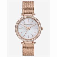 Michael Kors MK4519 Women's Darci Rose Gold-Tone Watch with Crystal-Embellished Bezel