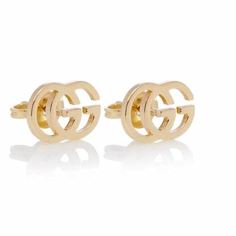 Gucci GG Running 18k Yellow Gold Stud Earrings YBD094074002