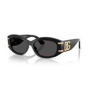 DOLCE & GABBANADolce & Gabbana DG4438 501/87 Unisex Square Sunglasses - Black Frame, Dark Gray LensesEYEWEAREcecile
