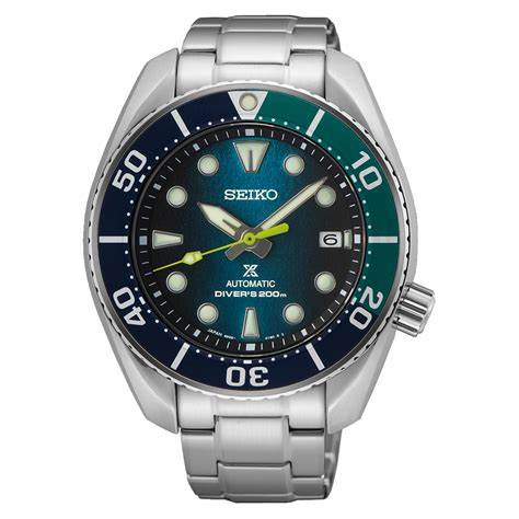 Seiko SPB431J1 Men's Prospex Automatic Diver's Watch - Blue-Green Dial, Stainless Steel