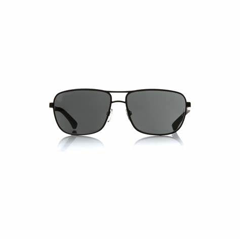 Lunettes de soleil Emporio Armani EA 2033 3094/87 pour homme - monture noire mate, verres gris foncé