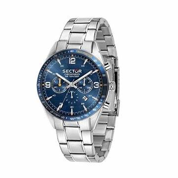 Sector 770 Series R3273616003 Herren-Chronographenuhr - Gehäuse und Armband aus Edelstahl, blaues Zifferblatt