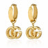 Gucci YBD582017001 18k Yellow Gold GG Running Drop Earrings