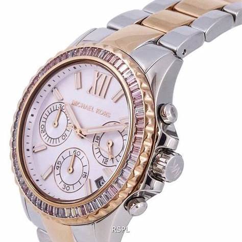 Michael Kors MK7214 Orologio cronografo Everest bicolore da donna in acciaio inossidabile