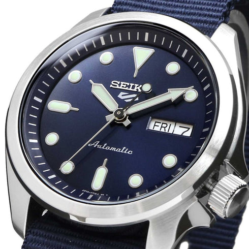 Seiko 5 Sports SRPE63K1 Automatic Men's Watch - Blue Dial, Nylon Strap