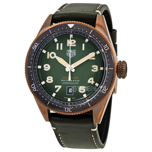 TAG HEUERTAG Heuer Autavia Calibre 5 WBE5190.FC8268 Men's Watch - Bronze Case, Green DialWATCHESEcecile