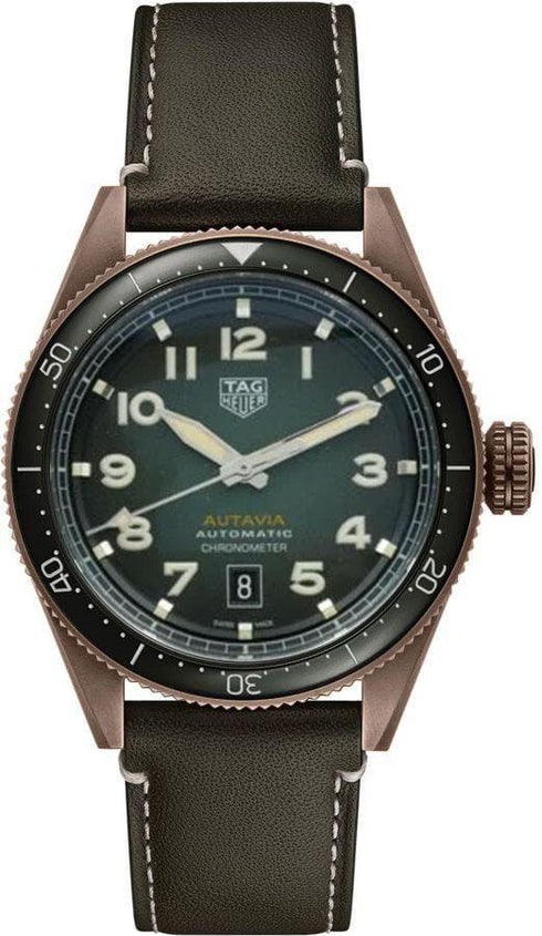 TAG HEUERTAG Heuer Autavia Calibre 5 WBE5190.FC8268 Men's Watch - Bronze Case, Green DialWATCHESEcecile