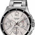 Casio MTP-1374D-7AVDF Herrenuhr - Silbernes Zifferblatt, Edelstahlarmband