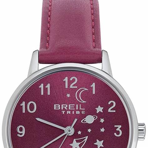 Breil Paradise EW0633 Women's Quartz Watch - Fuchsia Dial and Leather Strap