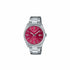 Casio MTP-1302PD-4AVEF Herren Analog Uhr - Edelstahlarmband, Rotes Zifferblatt