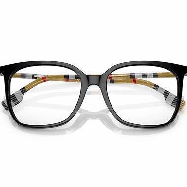 Burberry BE 2367 3853 54 Occhiali da vista da donna - Montatura squadrata in acetato nero