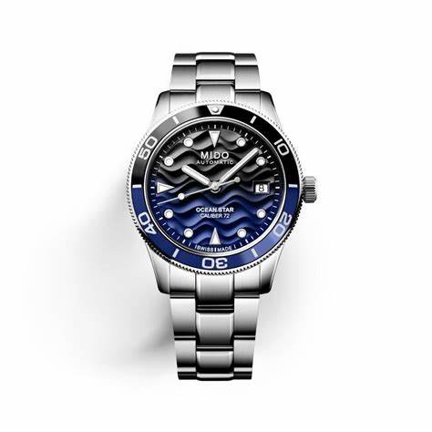 Mido Ocean Star 39 M026.907.11.041.00 Orologio automatico da uomo - Quadrante blu, bracciale in acciaio inossidabile