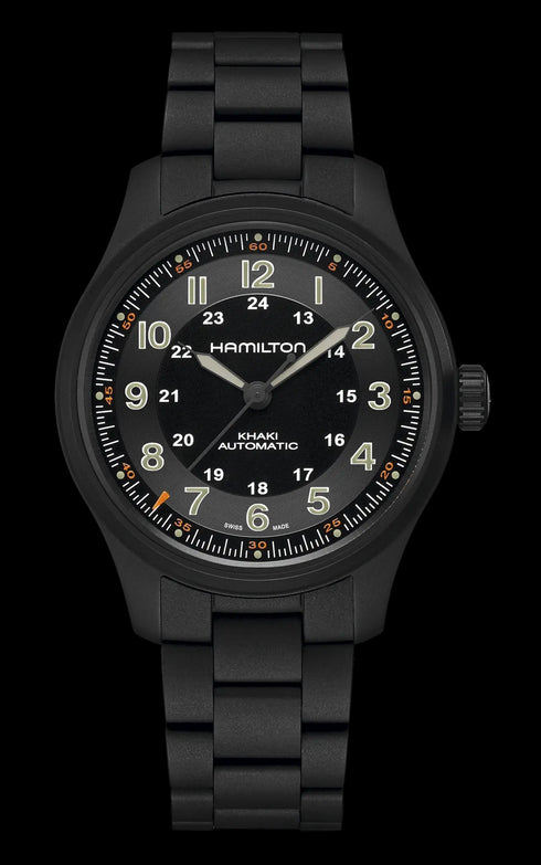 Hamilton Khaki Field Titanium Auto H70665130 - Titanio PVD nero 42 mm, quadrante nero