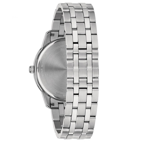 Bulova Sutton 96B342 Men's Watch - Stainless Steel, Silver Dial, Date Display