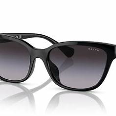 Ralph by Ralph Lauren RA 5307U Women's Sunglasses – Shiny Black Frame with Gradient Grey Lenses