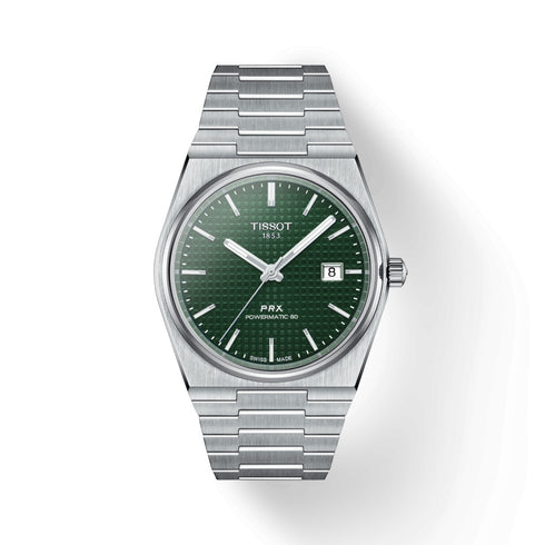 Tissot PRX Powermatic 80 T137.407.11.091.00 Reloj automático para hombre - Acero inoxidable 40mm, esfera verde