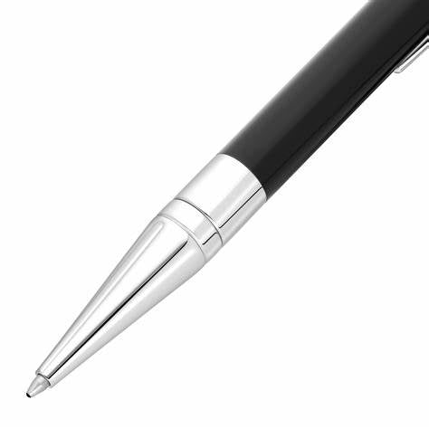 S.T. Dupont D-Initial Ballpoint Pen Model 265200 - Black Lacquer and Chrome Finish