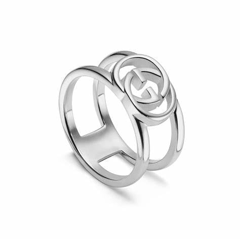 Gucci YBC295716001 925 Sterling Silver Interlocking G 9mm Ring