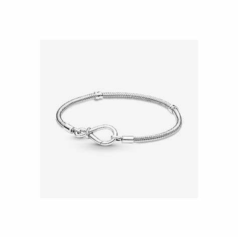 PANDORAPandora 590792C00 - 18 Infinity Knot Snake Chain Bracelet – Sterling Silver, 18cmBIJOUXEcecile