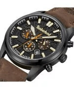 TIMBERLANDTimberland Northbridge TDWGF0009603 Men's 45mm Black Dial Quartz Watch – Brown Leather StrapWATCHESEcecile