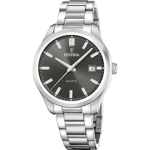 FESTINAFestina F20736/5 Acero Clasico Men's Watch – Black Dial, Steel Bracelet, 42mmWATCHESEcecile
