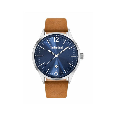 TIMBERLANDTimberland Northampton TDWJB2000350 Men's 45mm Blue Dial Quartz Watch – Brown Leather Strap with Two Extra StrapsWATCHESEcecile