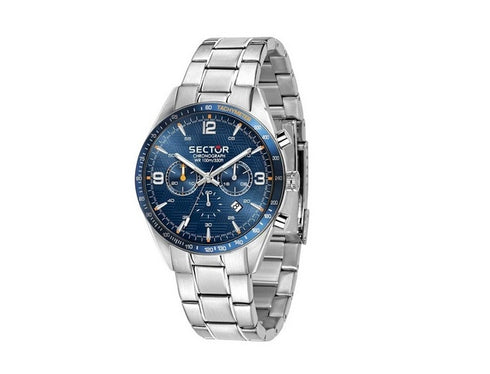 Sector 770 Series R3273616003 Herren-Chronographenuhr - Gehäuse und Armband aus Edelstahl, blaues Zifferblatt