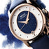 Mido Baroncelli Wild Stone M035.207.37.491.00 Orologio automatico da donna - Quadrante bianco con avventurina blu, bracciale in acciaio inossidabile