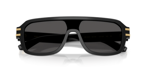 Dolce & Gabbana DG4507 501/87 Herren-Sonnenbrille - Schwarzer Rahmen, dunkelgraue Gläser