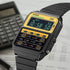 Casio Vintage CA-500WEGG-9BEF Unisex Watch - Calculator, Black Dial, Stainless Steel Bracelet